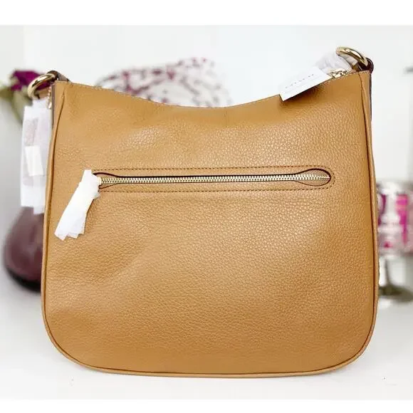 Coach NWT Ellie File Pebbled Leather Crossbody Bag C1648 in Light Saddle